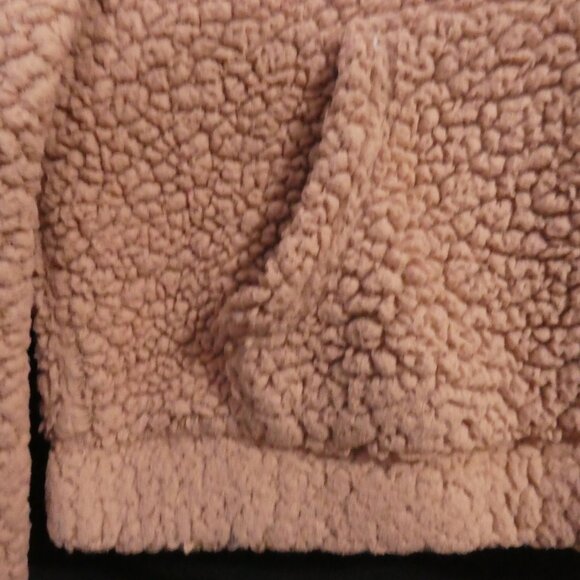 GARAGE | xs - extra small | Copper Brown Partial Zip-Up Teddy Pullover Sweater - Picture 7 of 15